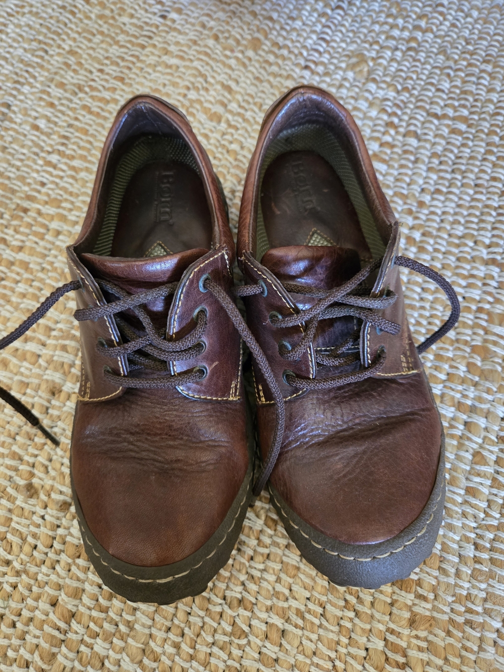 Born Men's Brown Leather Oxfords